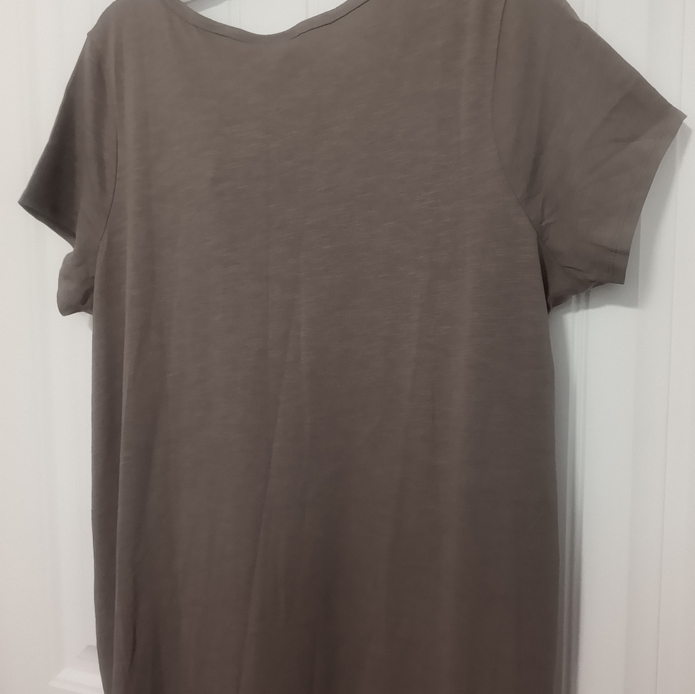 New Beige Ruffle Dress / Size 2X - Picture 2 of 4